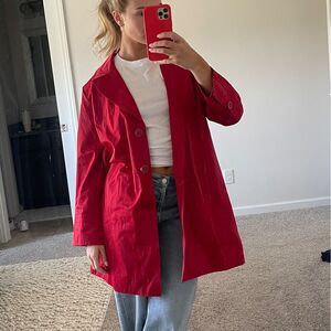 Vintage Talbots Red Classic‎ Trench Coat